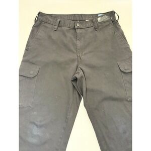 Cinta's Men's Cargo Work Pants Twill Cotton Blend Black Size 34